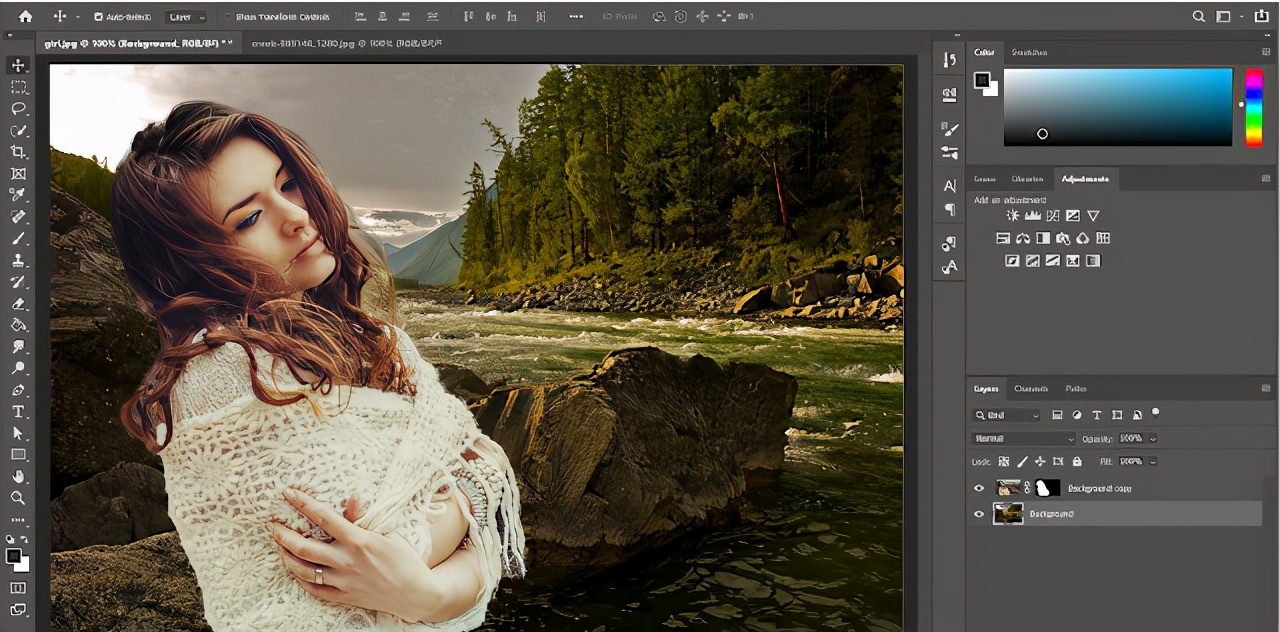 PhotoShop使用快速选择来更改图像的背景的方法技巧